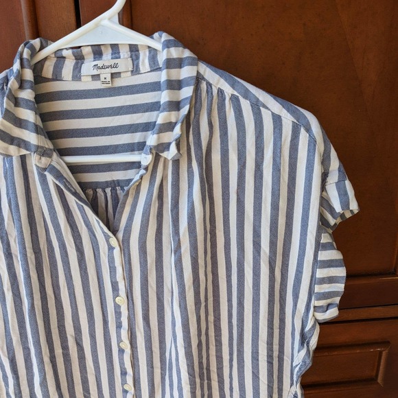 Madewell Women's size M Medium Central Button Down Shirt in Pompano Stripe - Picture 4 of 7